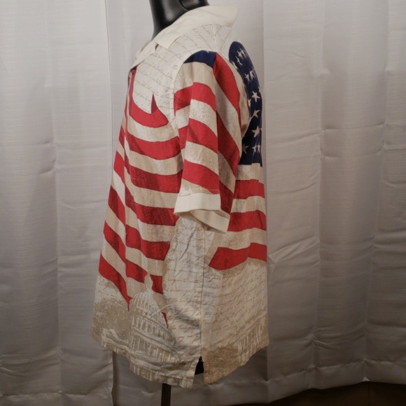 Mens Royal Air American Flag Polo size XL - Picture 3 of 5